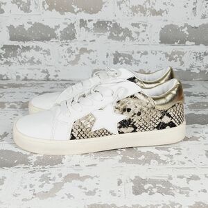 Madden Girl Women's Larrk Sneaker Gold Multi Lace Up Sneakers O 413